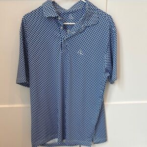 Rhoback Navy Chicago Illinois Men's Golf Shirt
